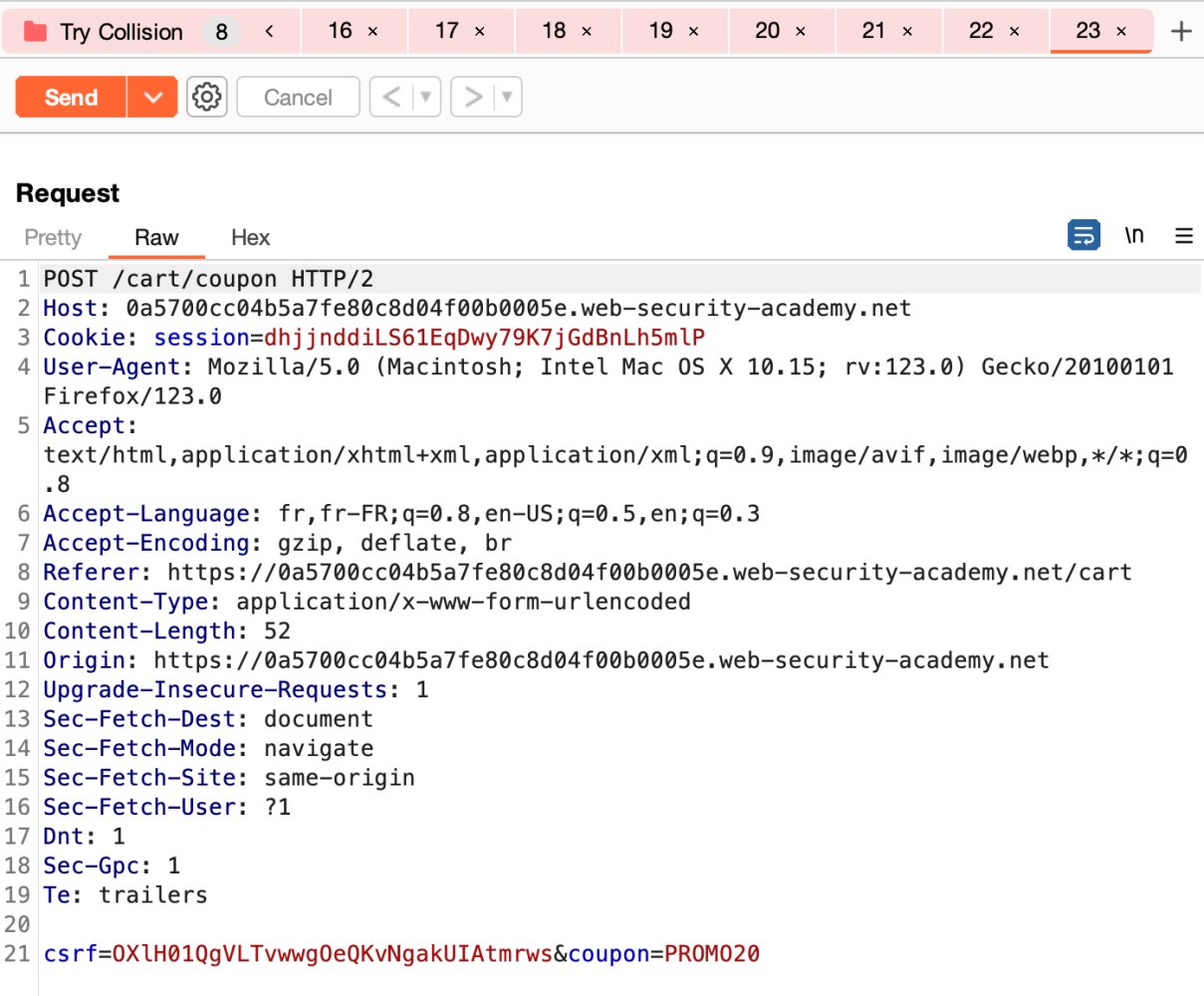 Interface Burp Suite montrant un groupe de requêtes